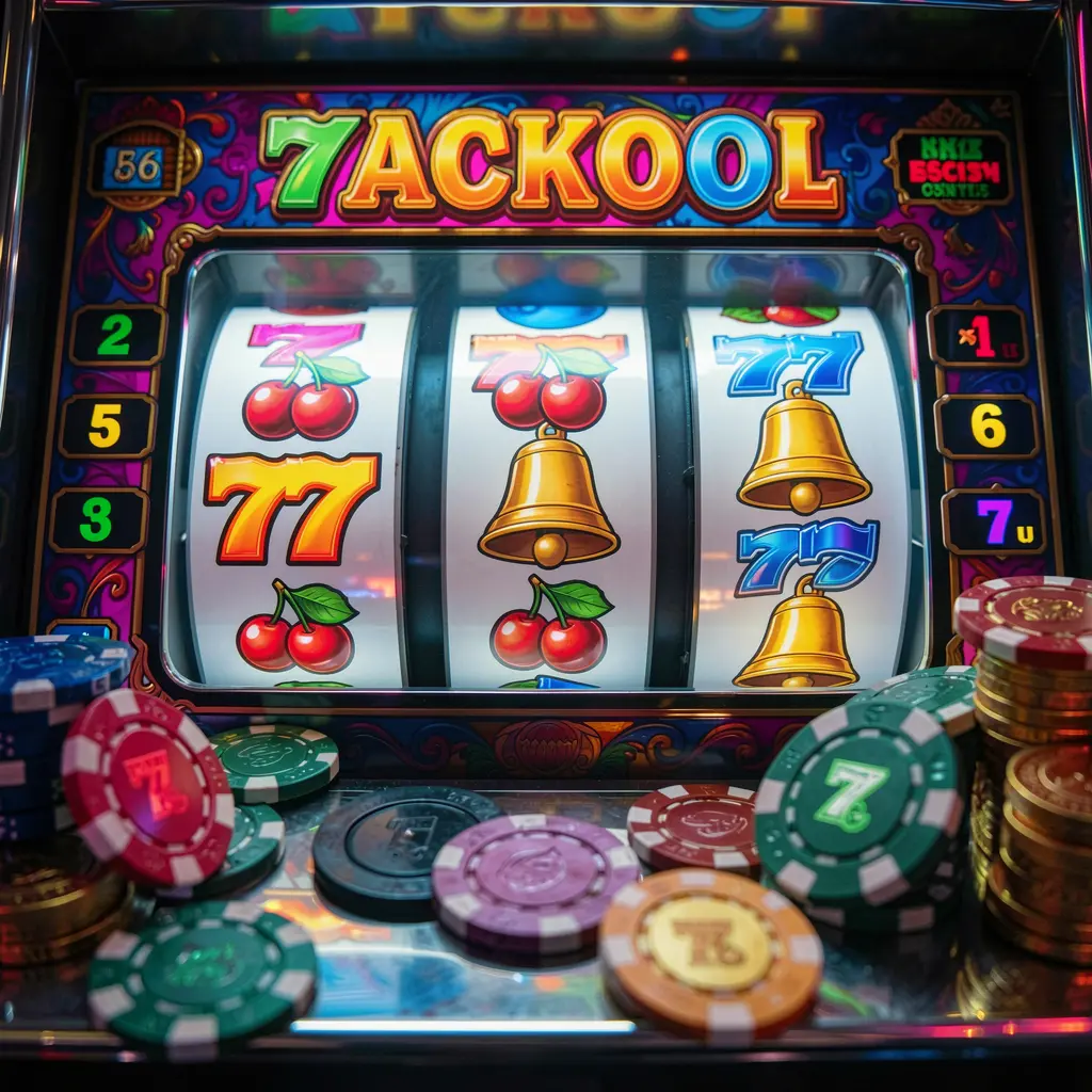 Classic casino slot reels with red sevens and golden coins highlighting the premium slot experience at PETRONAS777 for players in Malaysia